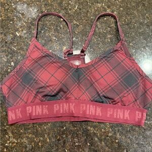Active USA Pink Plaid Women's Bralette
